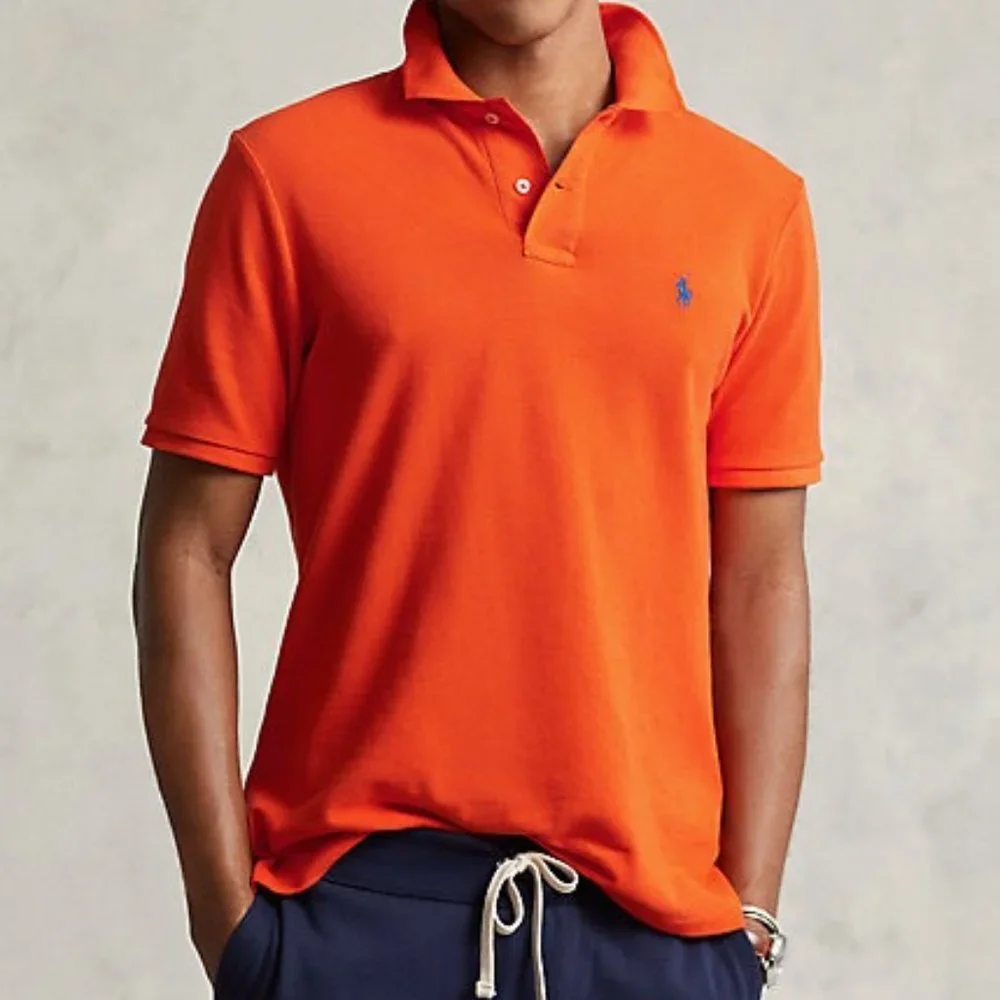 Polo Ralph Lauren Shirt Men's XL Sailing Orange Iconic Polo Golf Short Sleeve